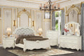 First of a Kind Melrose White Queen 5 Piece Bedroom Set