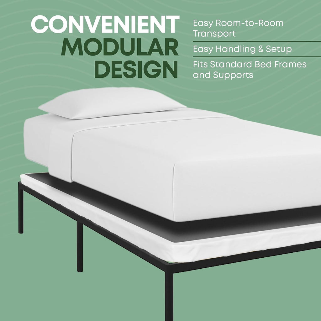 Greaton, 2.5' Twin XL Box Spring for Twin XL Size Bed – Amish-Made in the USA – Solid Wood Mattress Foundation with Stable & Quiet Support – Flat-Packed & Easy Assembly – White