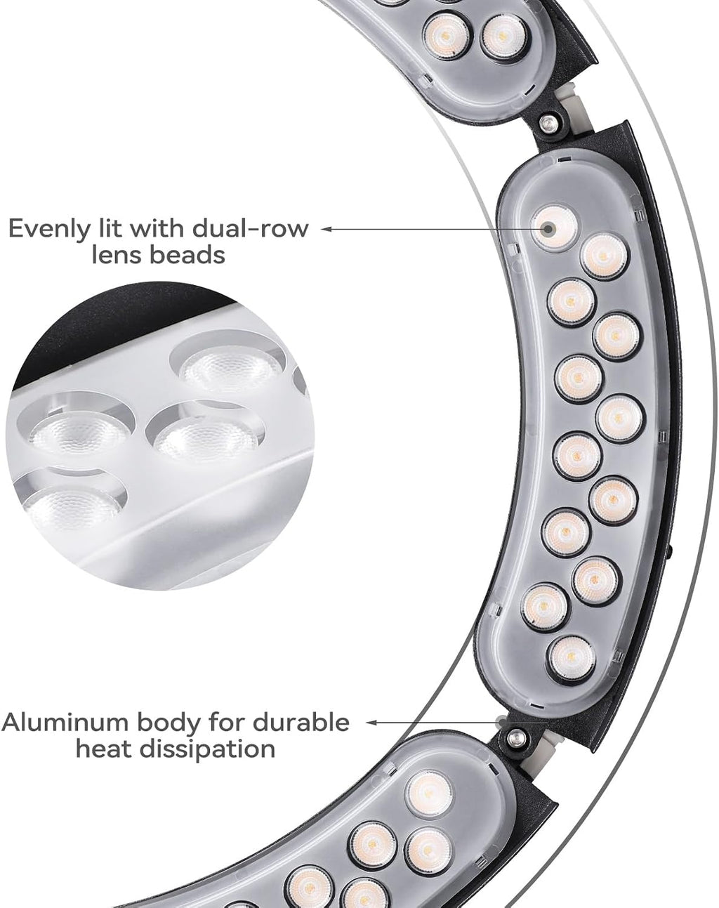 LEONLITE Update 5CCT Low Voltage Landscape Tree Ring Lights, AC/DC 12-24V, 750LM 11W/PCS Aluminum IP65 Landscape Spotlights for Big Tree&Palm Tree, 1800K/2700K/3000K/4000K/5000K, Pack of 6