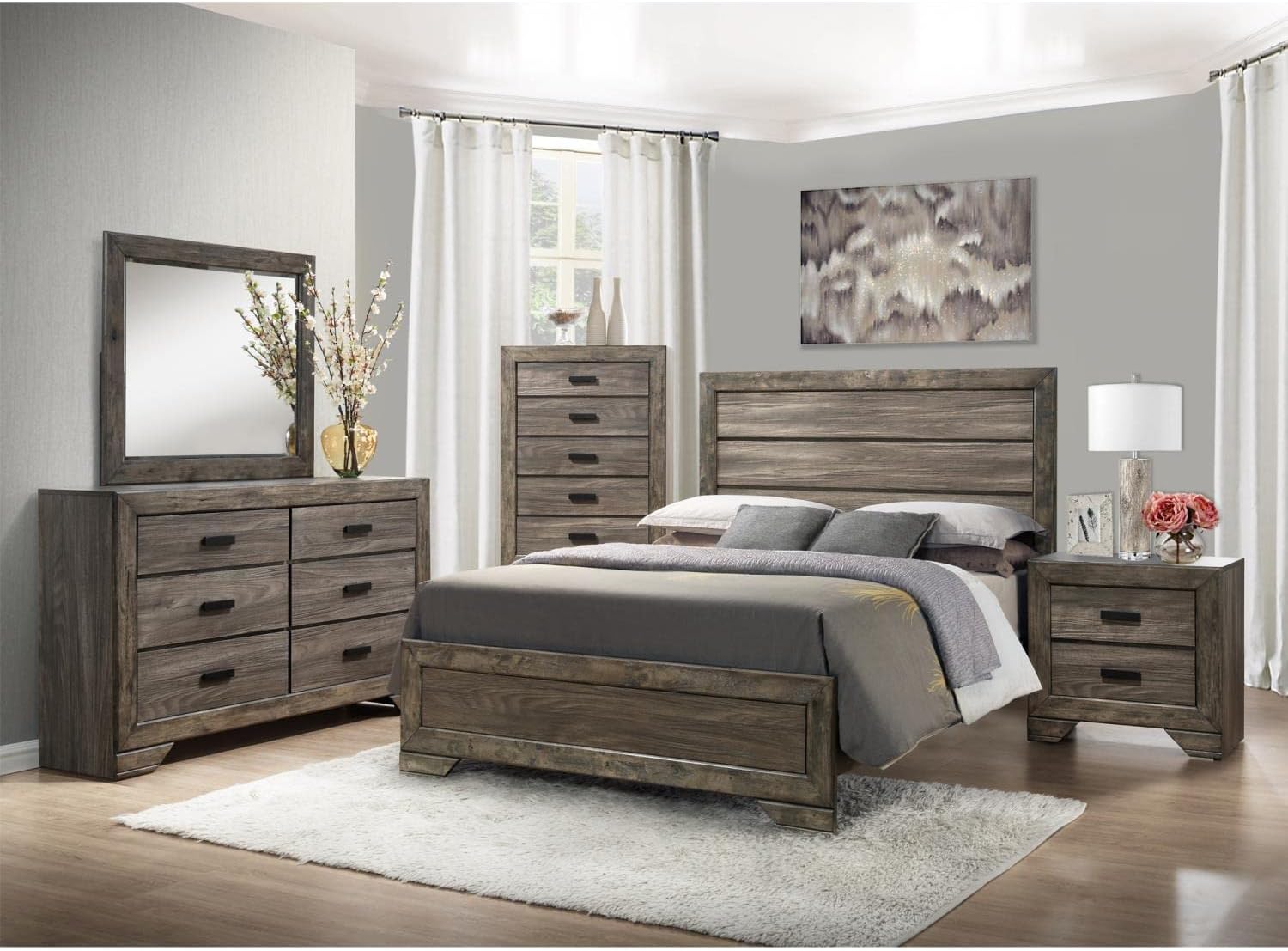 Picket House Furnishings Grayson 6 Piece King Panel Bedroom Set