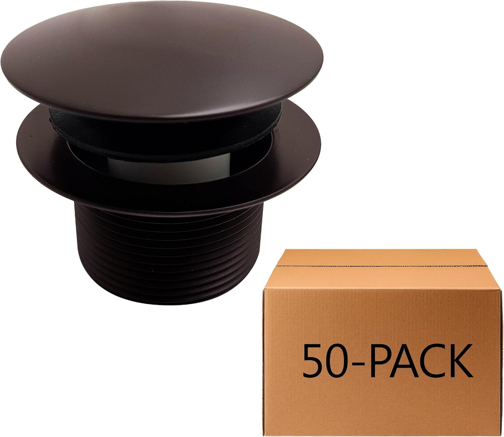 Westbrass D398R-50-12 1-1/2' NPSM Coarse Thread Mushroom Tip-Toe Bathtub Drain Stopper, Oil Rubbed Bronze (50-Pack)