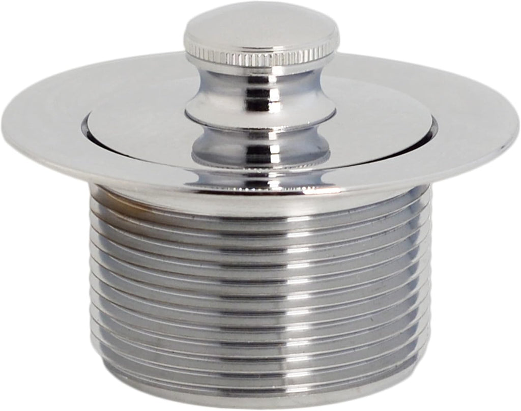 Westbrass A3264-26 22-1/2' Brass Bath Waste & Overflow Assembly with Pull Drain Plug and 2-Hole Faceplate, Polished Chrome