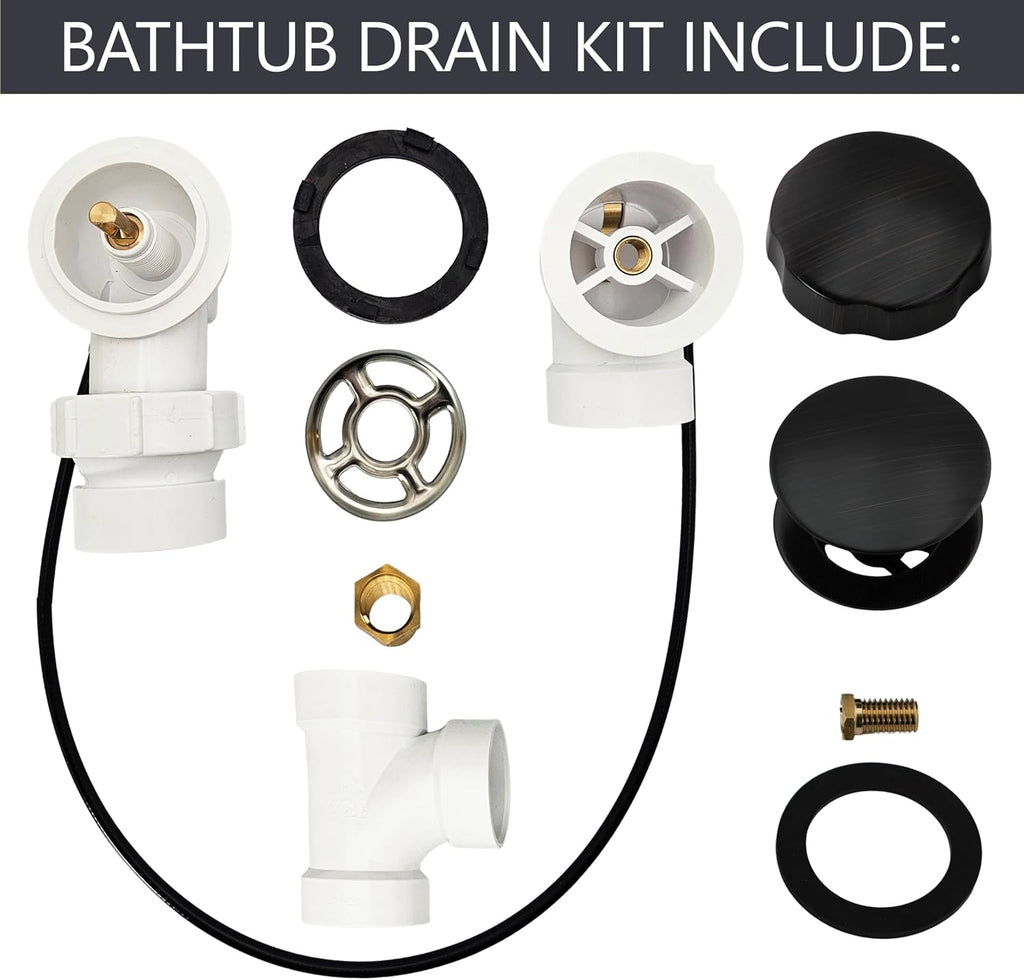 Westbrass A50P45BJ-12A 1-1/2' Sch. 40 PVC 45' Cable Driven Bath Waste Kit with Ball Joint Head and Brass Trim Drain Kit, Antique Bronze