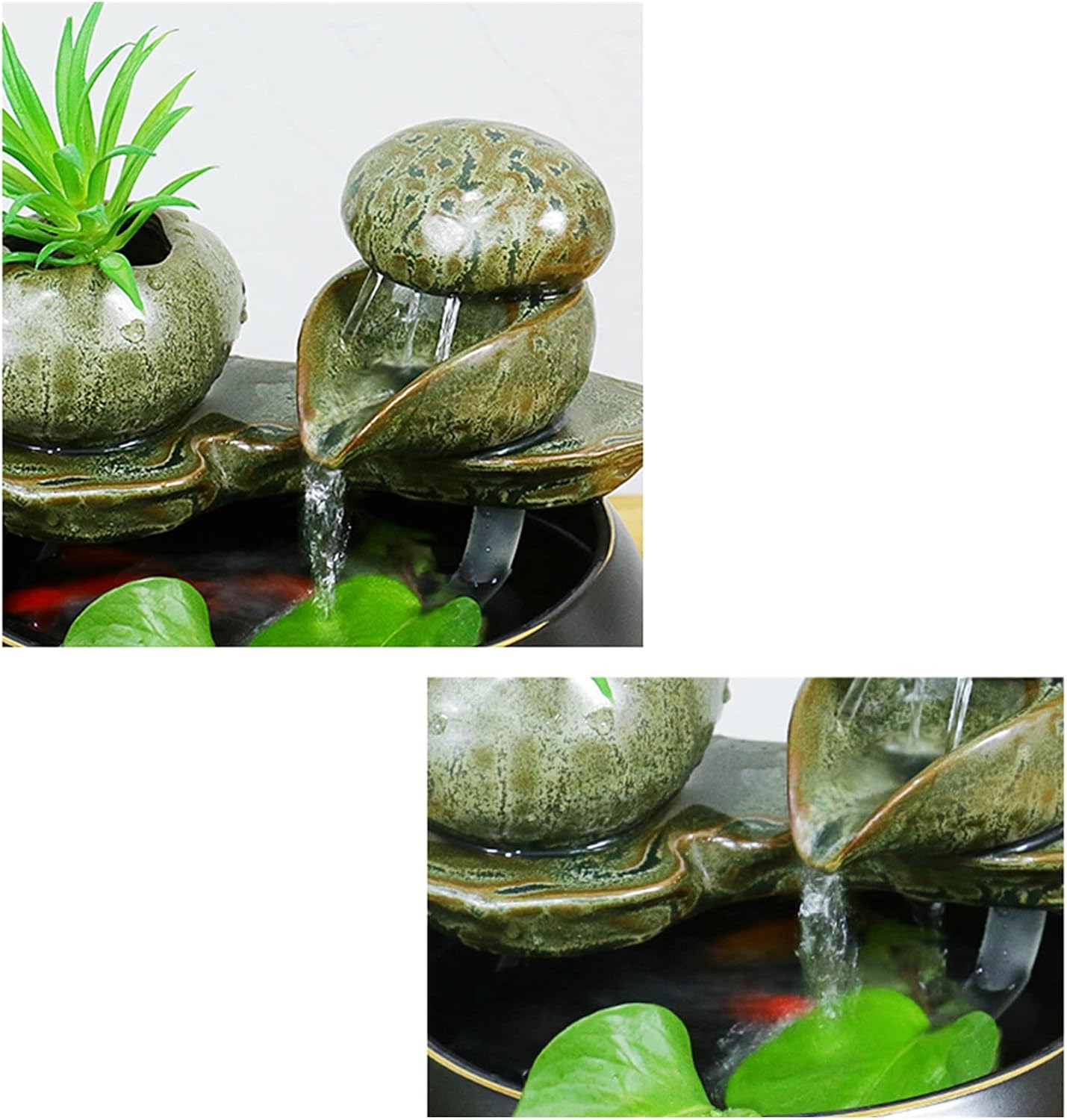Tabletop Fountains Tabletop Fountain Waterfall Fountain Desktop Small Fish Tank Decorations Home Living Room Tea Table Tv Cabinet Decorations Zen Meditation Indoor Waterf