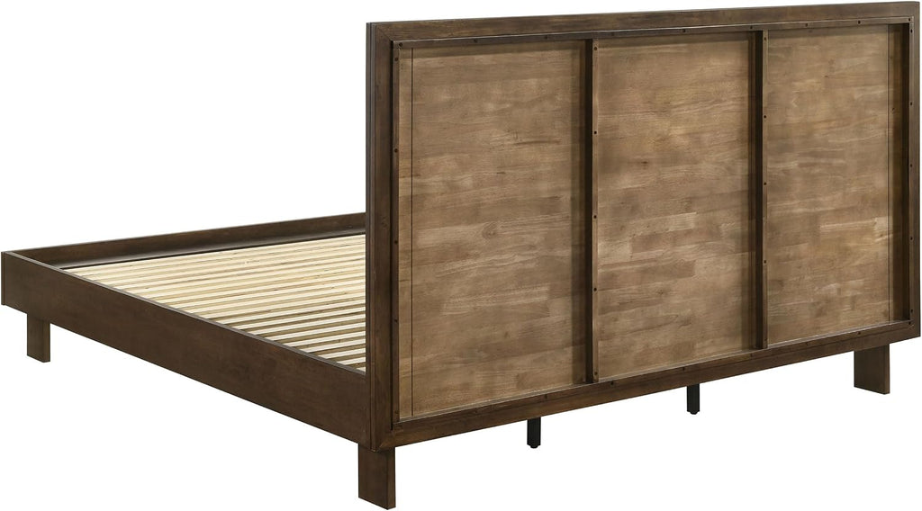 Coaster Home Furnishings Glenwood Transitional 5-Piece Bedroom Set Eastern King Size Panel Bed Frame 48-inch Headboard Warm Brown 225011KE-S5