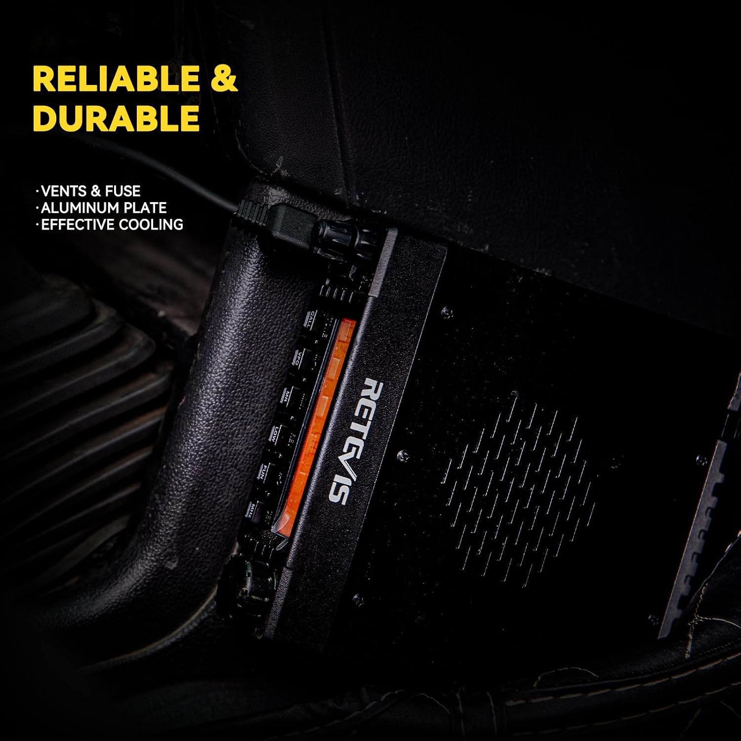 Retevis GMRS Radio Communication Solutions, RA87 Mobile Two Way Radio, Long Range Transceiver for Off-Road(1 Pack) with MR300 GMRS Mobile Radio Antenna(1 Pack)