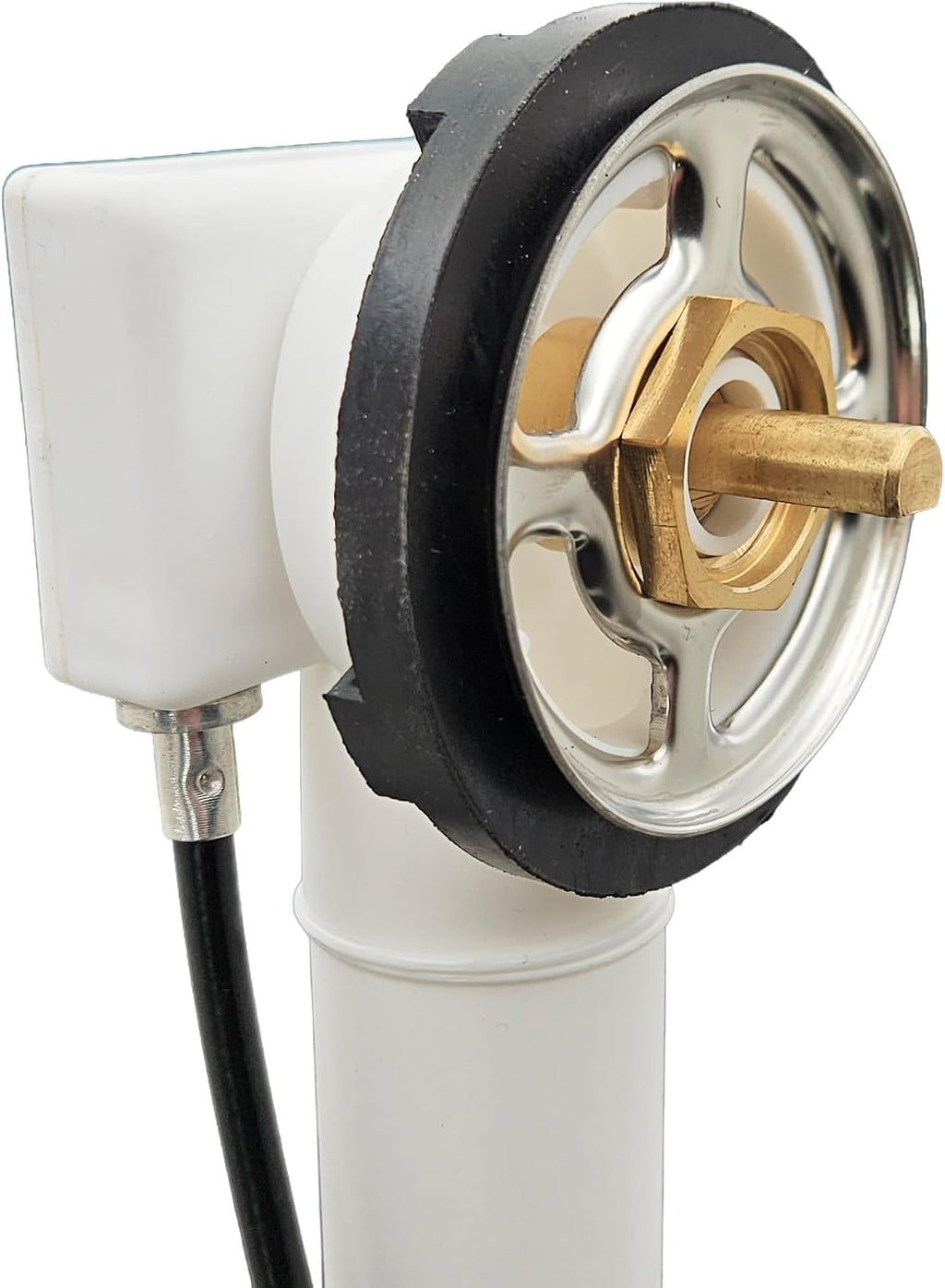 Westbrass D50P35TLE-LT 35' Cable Drive Standard Bath Drain Trim Kit with Poly Tubular Pipes & Fittings, Rough Only (4-Pack)