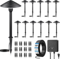 ZZXX All-in-One Low Voltage Landscape Lighting Kit 12-Pathway Lights with 96W Transformer, 5W LED Landscape Lighting Low Voltage 12-24V,IP66 Waterproof Outdoor Lights 2700K for Yard Patio Walkway