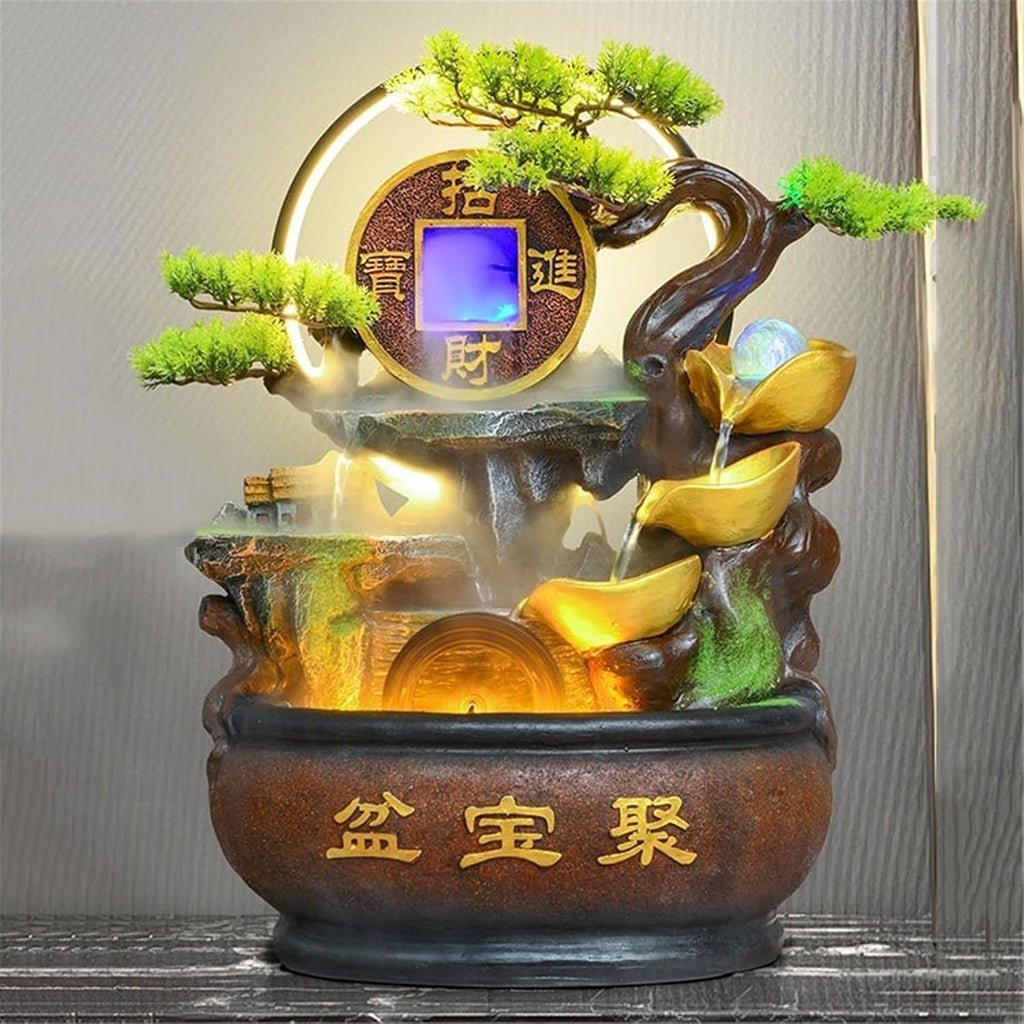 Tabletop Fountain Rockery Fountain Desktop Fountain Circulating Water Decoration for Bedroom Office