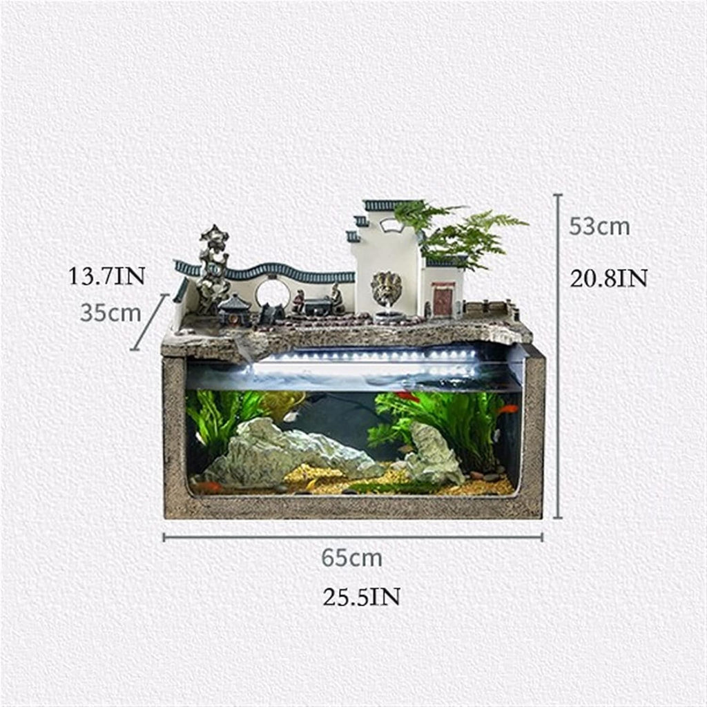 Tabletop Fountain Creative Indoor Tabletop Water Fountain Resin Fountain Waterfall Fish Tank Office Relaxation Water Fountain - Home Office Decor Tabletop Water Fountain