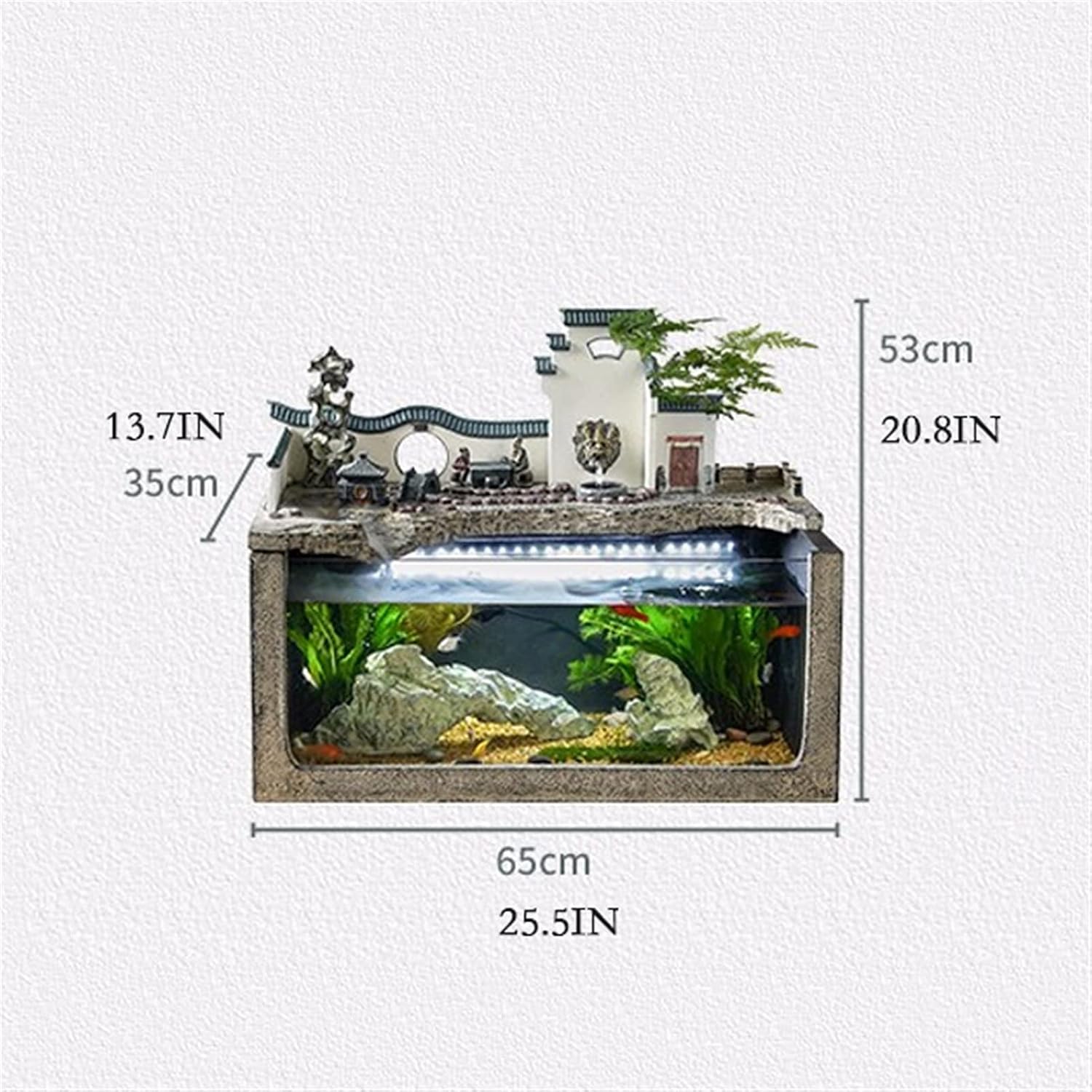 Tabletop Fountain Creative Indoor Tabletop Water Fountain Resin Fountain Waterfall Fish Tank Office Relaxation Water Fountain - Home Office Decor Tabletop Water Fountain