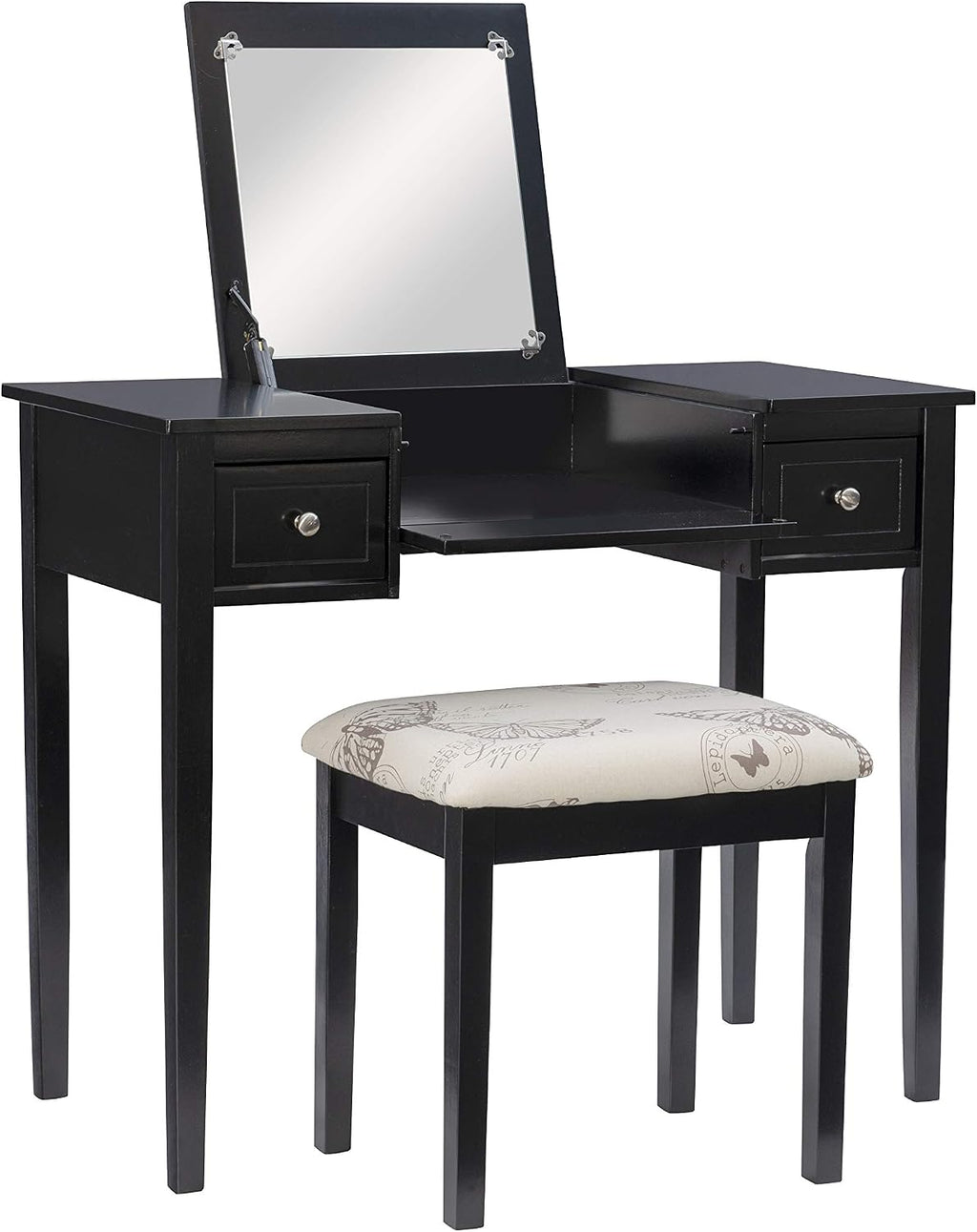 Linon Vanity Set, Black
