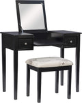 Linon Vanity Set, Black