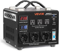 VEVOR Voltage Auto Converter Transformer, 6000VA, Heavy Duty Step Up/Down Power Transformer, 110V to 220V and 220V to 110V, with 3 US Outlets, 3 EU Outlets, LCD Display, Circuit Breaker Protection