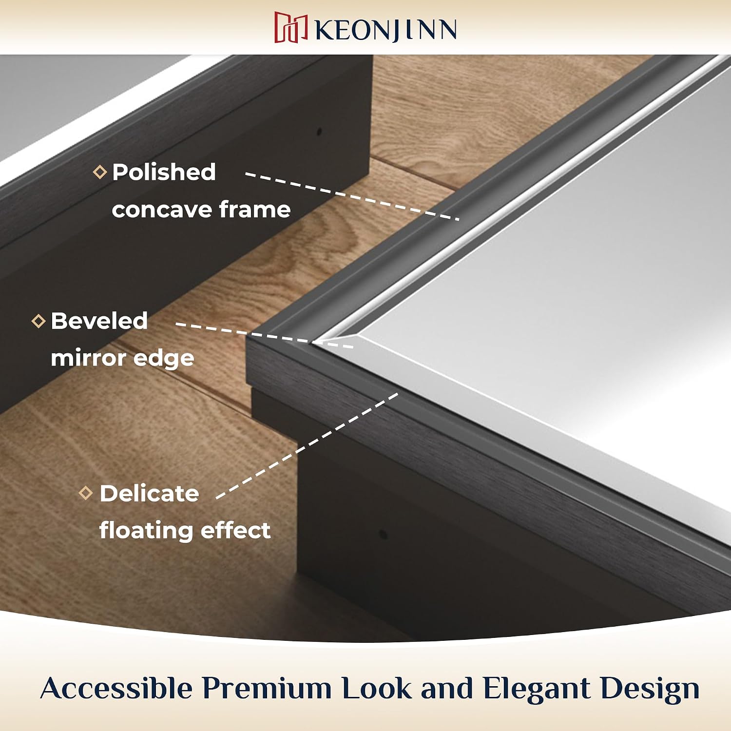 Keonjinn 24' x 26' Black Medicine Cabinets with Mirror, Fully Assembled, Recessed or Wall-Mounted Bathroom Medicine Cabinet, Aluminum Alloy Framed, Single Door Metal Bathroom Mirror with Storage
