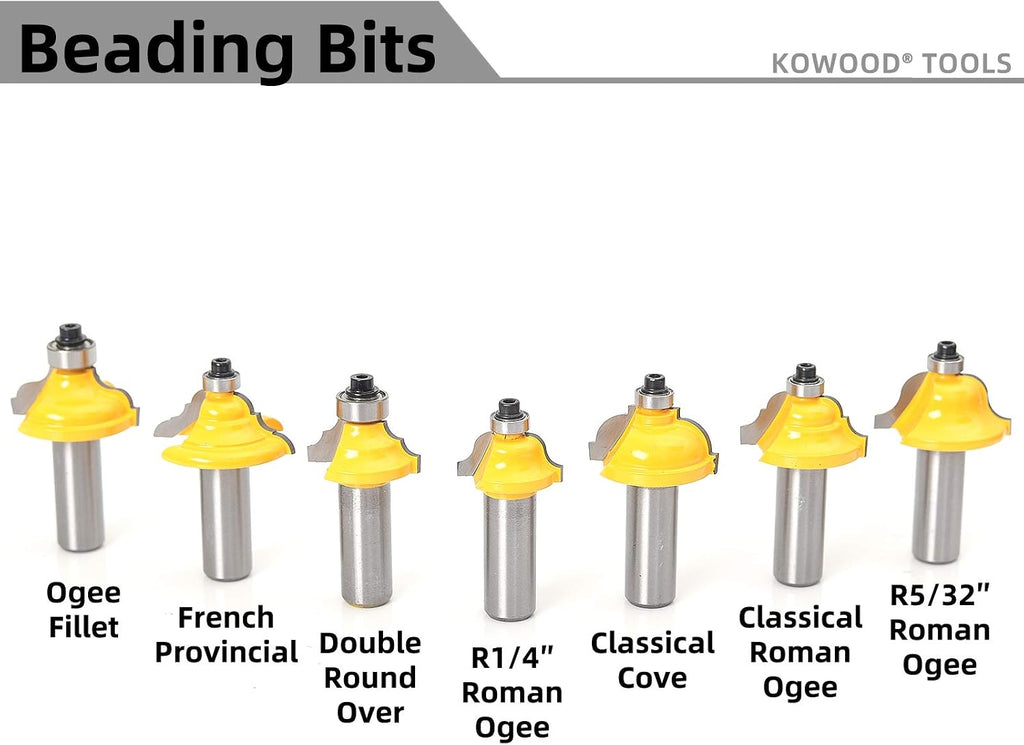 Router Bits Set 1/2 Inch Shank, 70 Piece Router Bit Set, Tungsten Carbide Router Bits Kit for Professional Woodworking