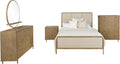 Coaster Home Furnishings Arini 5-Piece Eastern King Bedroom Set Cream and Sand Wash 224301KECRM-S5