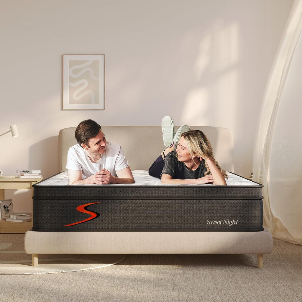 Sweetnight 10 Inch Queen Mattress in a Box - Gel Memory Foam Hybrid Mattress with Individually Pocketed Springs for Support & Comfort Sleep, Meidum Soft Queen Size Mattress