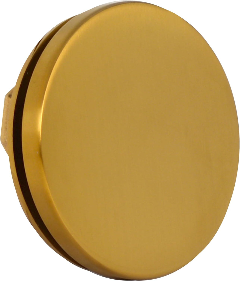 Westbrass A325H-18 14' Brass Bath Waste & Overflow Assembly with European Tip-Toe Drain Plug and Illusionary Faceplate, Brushed Bronze