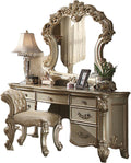 Acme Vendome Vanity Desk in Gold Patina & Bone