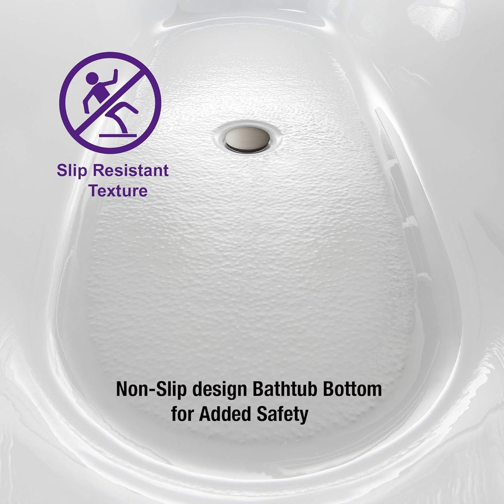 WOODBRIDGE B0084-B/N-Drain&O Bathtub, Brushed Nickel