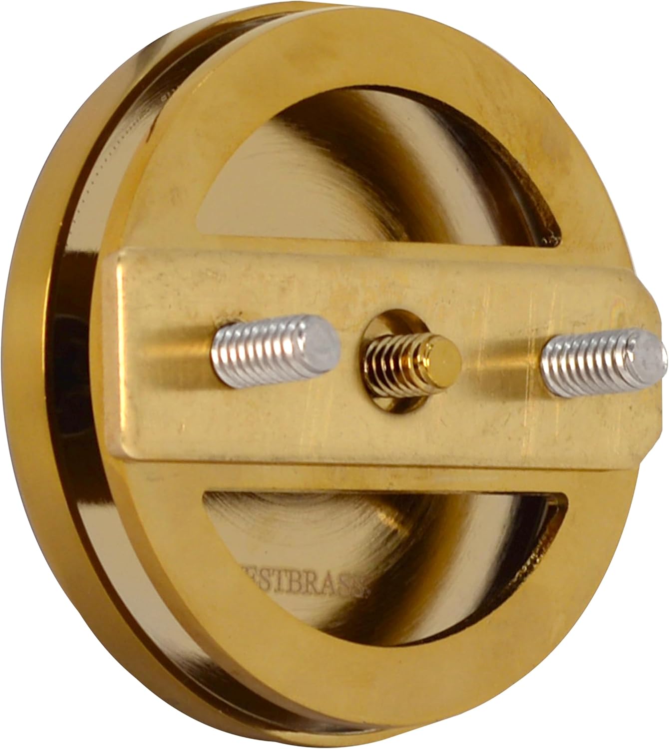 Westbrass A325H-18 14' Brass Bath Waste & Overflow Assembly with European Tip-Toe Drain Plug and Illusionary Faceplate, Brushed Bronze