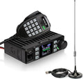 Retevis RA25 Dual Band Mobile Radio, Mini Mobile Transceiver with MR100 High Gain Antenna, 500 Channels, FM Radio, Emergency Alarm, VOX, Long Range Mobile Two Way Radio for Traveling Farm