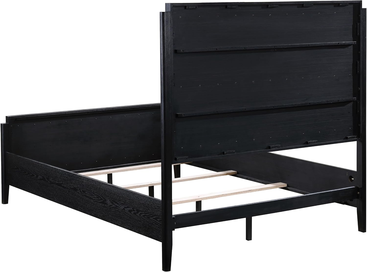 Coaster Home Furnishings Brookmead Transitional 5-Piece Bedroom Set Fabric Upholstered California King Size Panel Bed Frame 60-inch Headboard Black 224710KW-S5