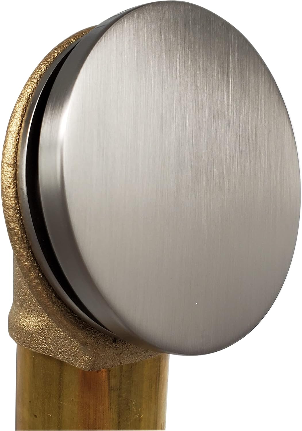 Westbrass A321H-20 14' Brass Bath Waste & Overflow Assembly with Twist & Close Drain Plug and Illusionary Faceplate, Stainless Steel