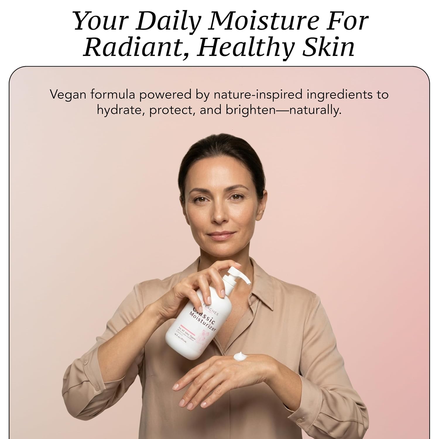 Hydrating Vegan Moisturizer with Vitamin E, Gotu Kola, and Pineapple – Age-Defying Face Cream for All Skin Types – Classic Moisturizer (16 oz)