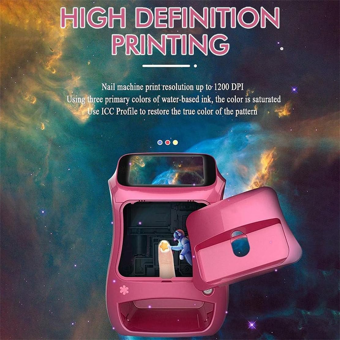 Automatic Smart 3D Nail Art Printer - Portable Mini Machine, Digital Mobile Nail Painting, Control via Free App - Perfect for Home Beauty & Personal Care for Girls