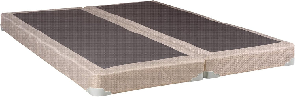 4-Inch Fully Assembled Low Profile Split Wood Traditional Box Spring/Foundation For Mattress Set, Twin XL