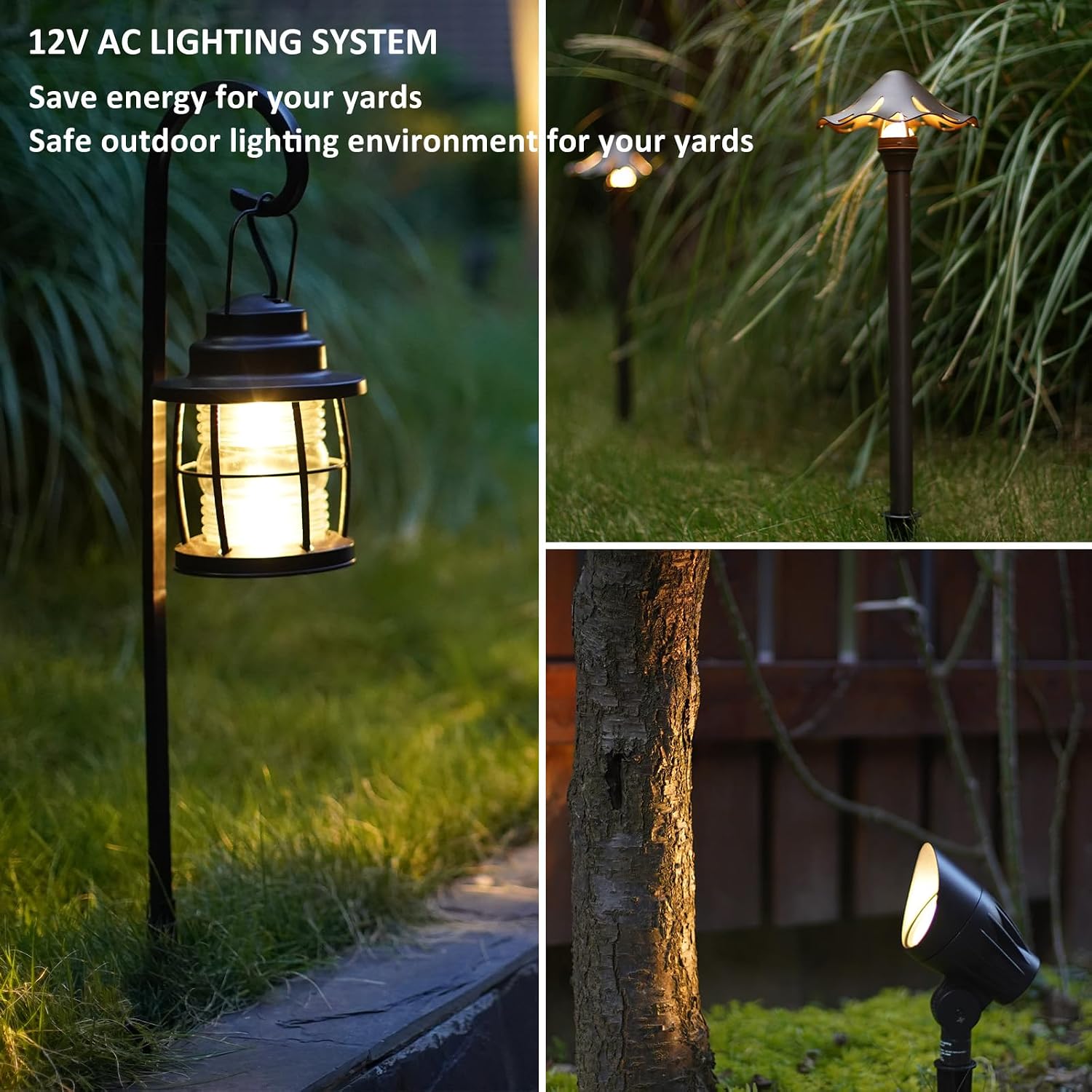 600W Low Voltage Transformer Outdoor Low Voltage Landscape Lighting Power Supply with Photo Sensor Timer and Weatherproof Shield 120V to 12V AC Output for Spotlight, Pathway Light, Floodlight