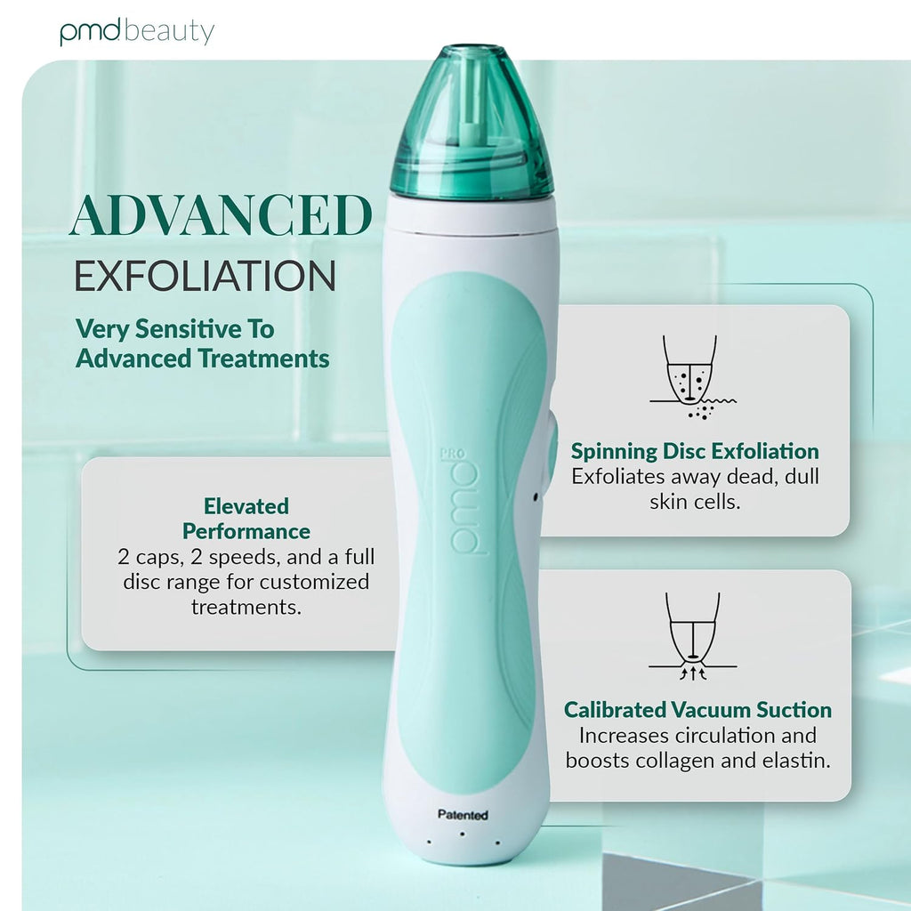PMD Beauty Personal Microderm Pro - At-Home Use, Facial Exfoliator Tool, Microdermabrasion Machine Kit for Face and Body Skincare