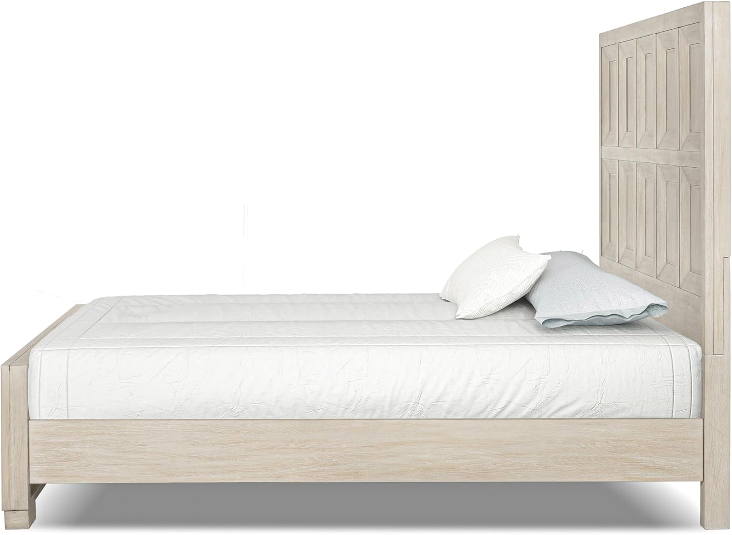Furniture of America Dannen Modern Classic Solid Wood 4-Piece Bedroom Set, Panel Bedframe, Writing Desk and Wooden Nightstands with USB Ports, Box Spring Needed, Queen, Tawny Brown