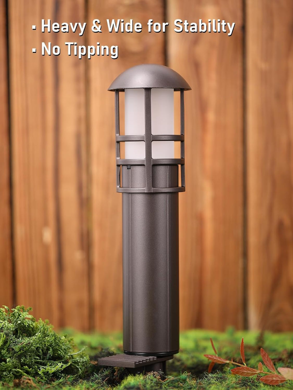 LEONLITE 12-Pack Low Voltage Landscape Pathway Lights 3W Landscape Lighting 12-24V LED Bollard Path Lights Wired CRI 90+ Aluminum Pathway Lighting for Walkway Yard Garden, ETL Listed, 3000K Warm White