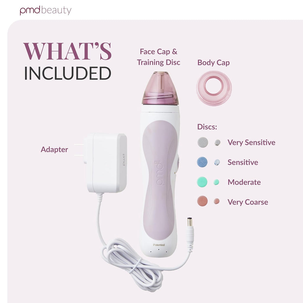 PMD Beauty Personal Microderm Pro - At-Home Use, Facial Exfoliator Tool, Microdermabrasion Machine Kit for Face and Body Skincare