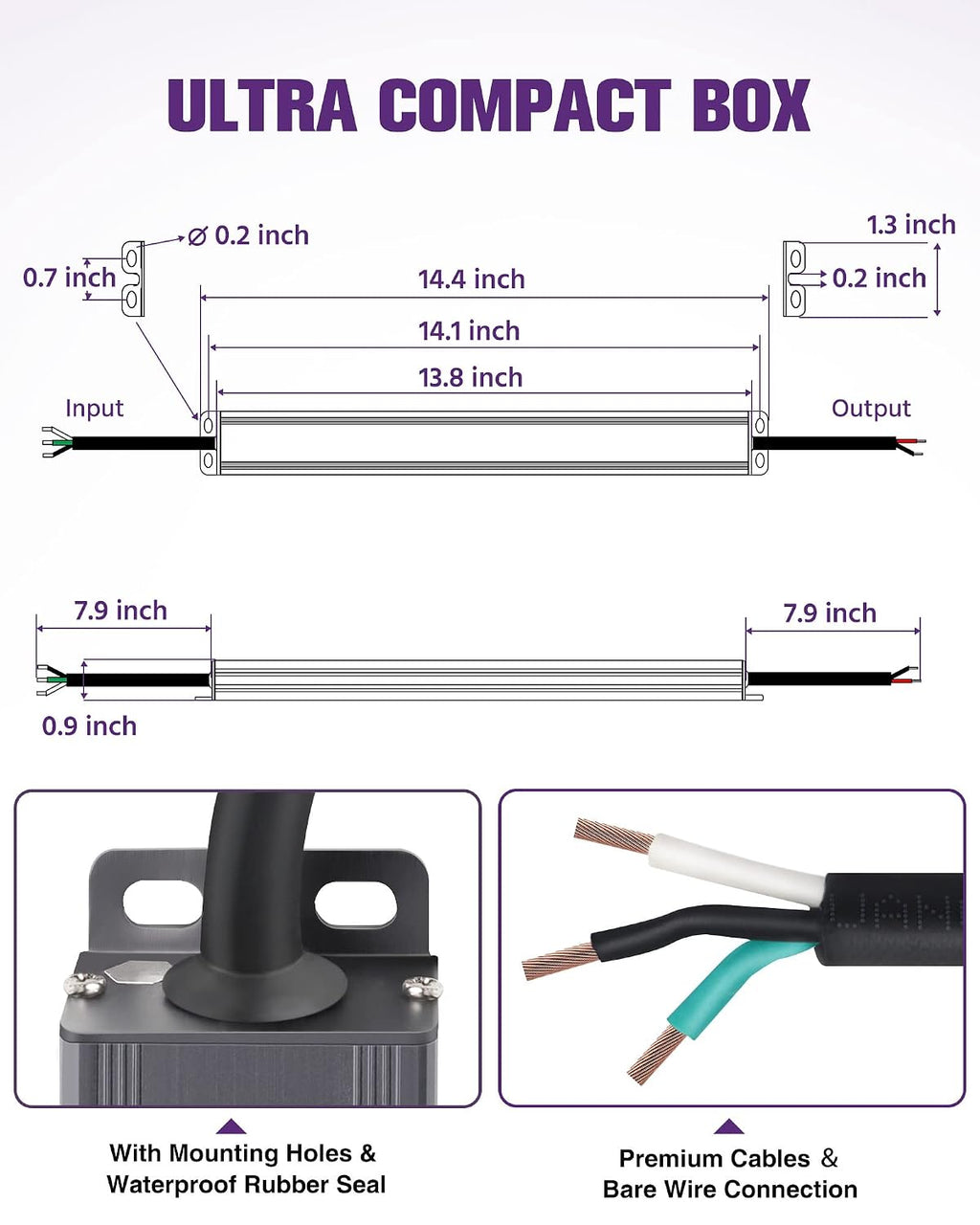 HitLights 150W Dimmable LED Driver Transformer, Power Supply 100~277V AC to 24V DC, 6.2A, Compatible with Forward/Reverse Phase, TRIAC, MLV, ELV Dimmers Such As Lutron, Leviton, Legrand, UL-Listed