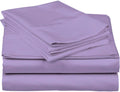 Cotton Home- 5 Pieces Split King Size Lavender Color Sheet Set – Soft Quality Luxury 18 Inch Deep Pocket & Bedding Set with Flat Sheet, Fitted Sheet, 2-Pillow Covers(20' x 30') Inches