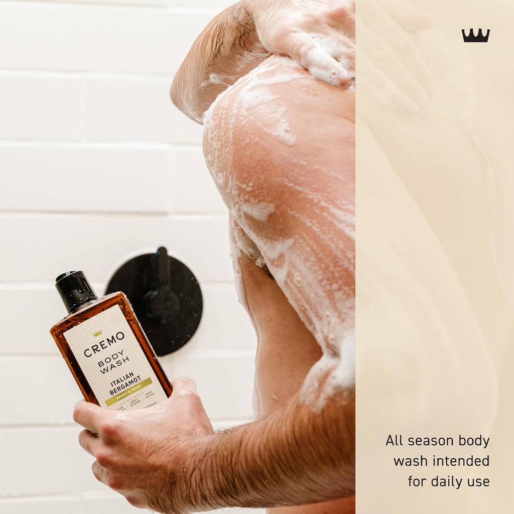 Cremo Body Wash for Men, Rich-Lathering Italian Bergamot, 16 Fl Oz (Pack of 12)