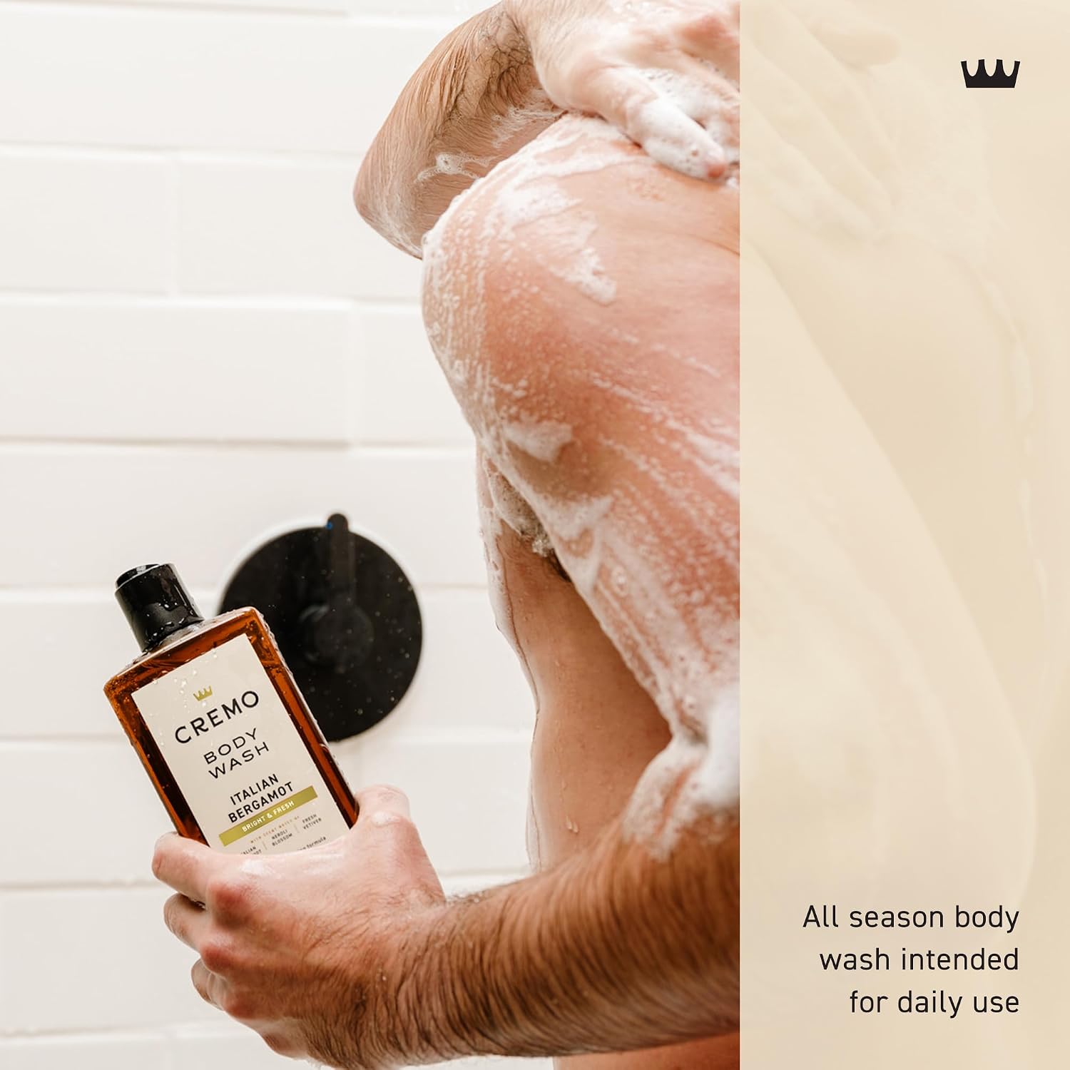 Cremo Body Wash for Men, Rich-Lathering Italian Bergamot, 16 Fl Oz (Pack of 12)