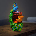 Indoor Fountain Rockery Tabletop Fountain with an Atomizer Elaxation Water Feature Meditation Desktop Fountains for Home Office Decor or Giving 11.02' x 8.27'' x 20.87'' with Peacock Shape