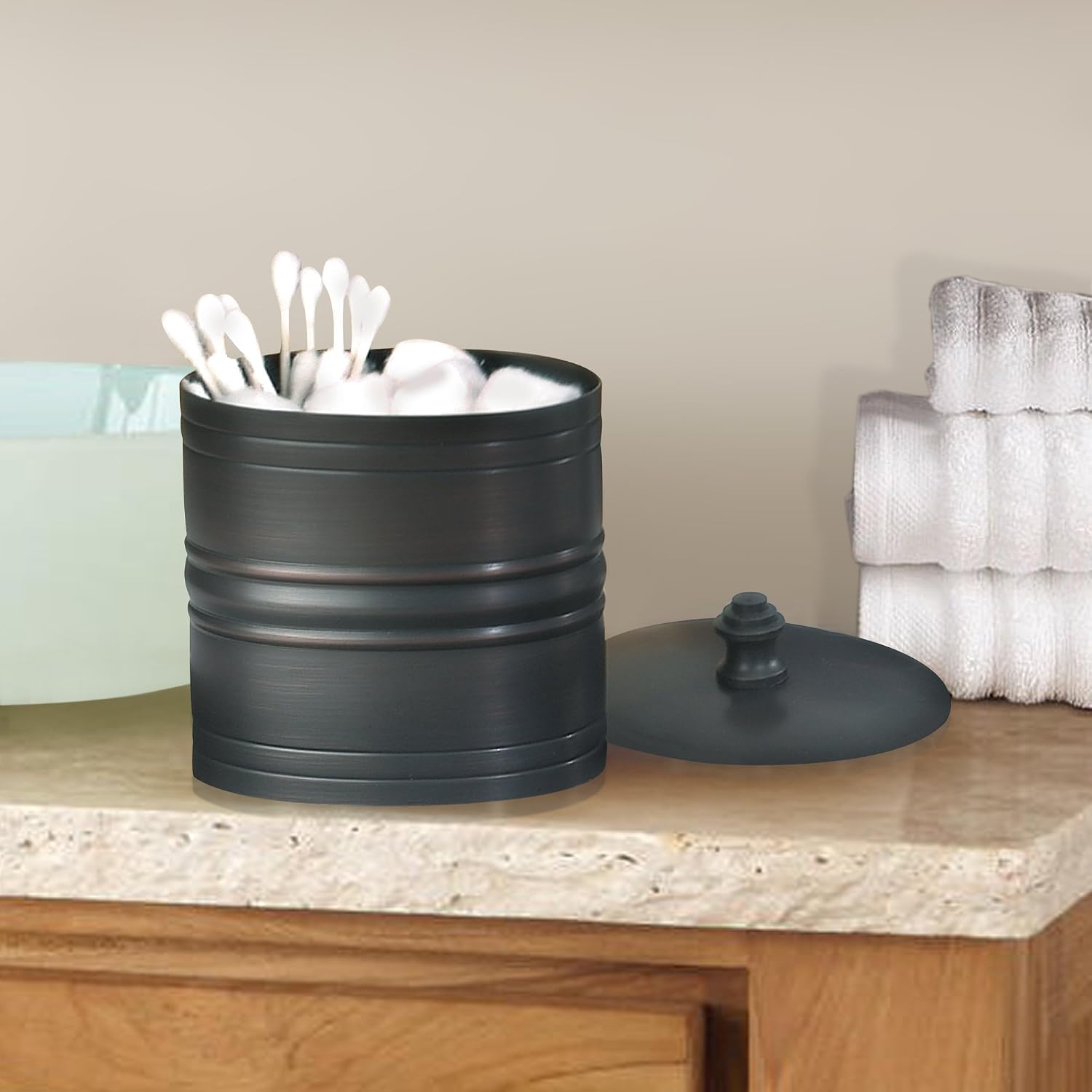 nu steel Bogart metal Bath Accessory Set for Vanity Countertop,8 piece Luxury ensemble