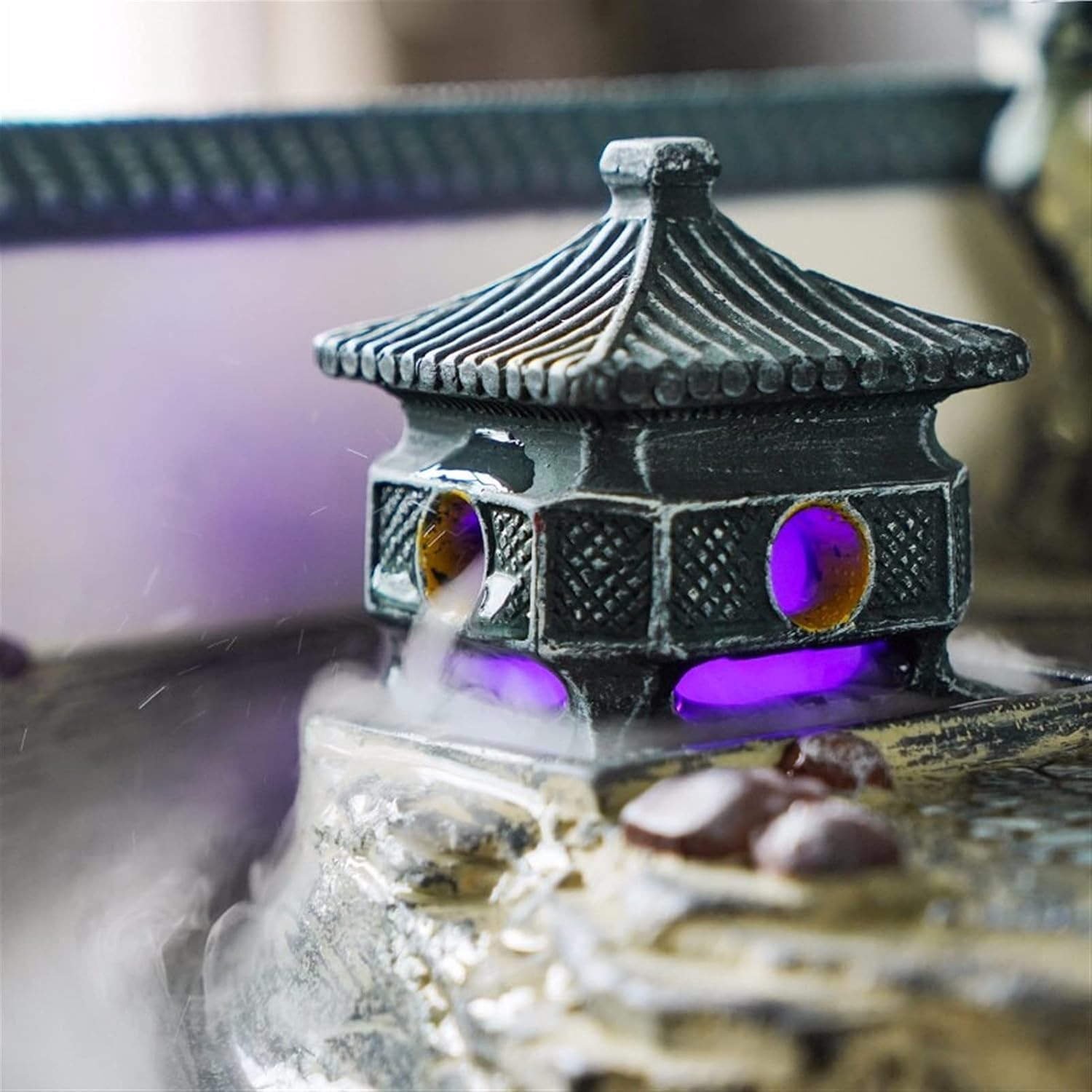 Tabletop Fountain Creative Indoor Tabletop Water Fountain Resin Fountain Waterfall Fish Tank Office Relaxation Water Fountain - Home Office Decor Tabletop Water Fountain