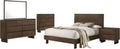 Coaster Home Furnishings Glenwood Transitional 5-Piece Bedroom Set Eastern King Size Panel Bed Frame 48-inch Headboard Warm Brown 225011KE-S5