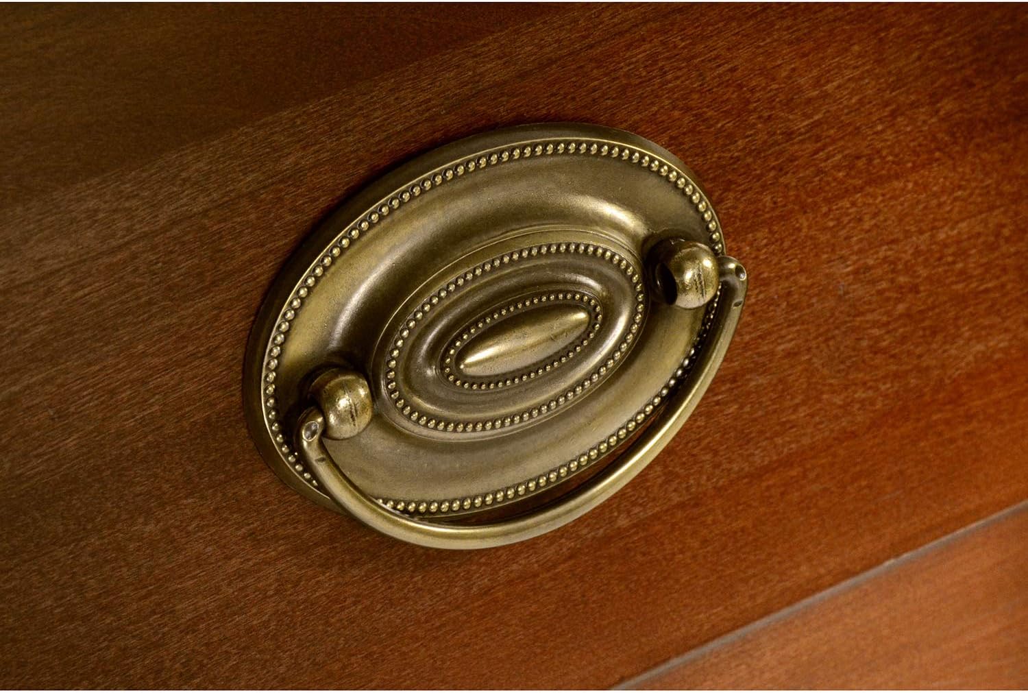 Knob Deals #1165 Furniture Dresser Pull, Oval, 2-1/4' c - c, Antique English Finish - 25 Pack