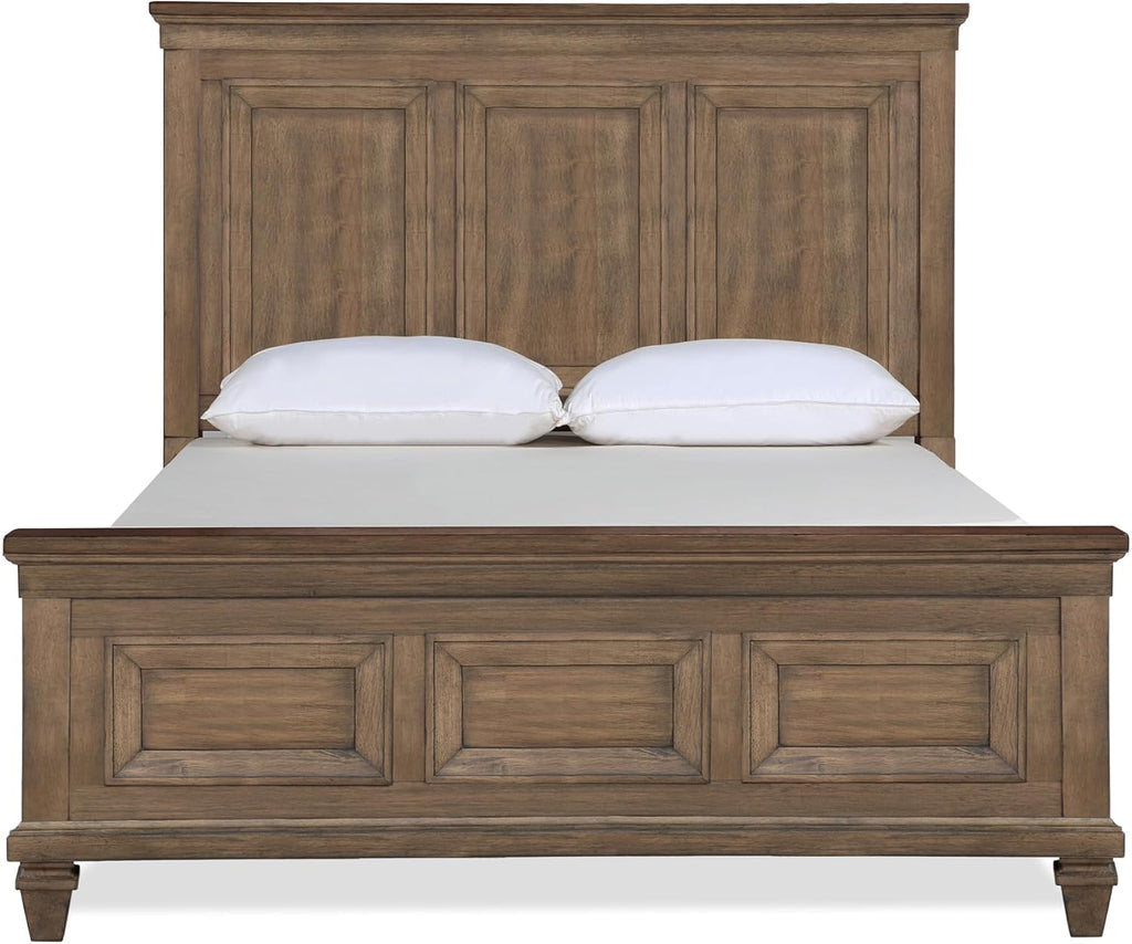 New Classic Furniture Mariana 5-Piece Wood Queen Bedroom Set with 2 Nightstands, Vintage Mocha