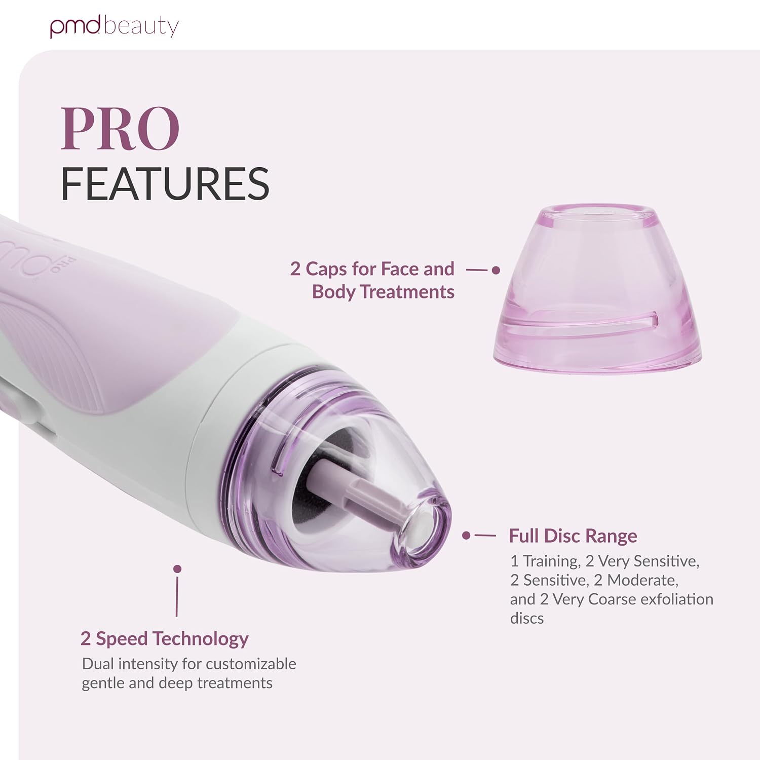 PMD Beauty Personal Microderm Pro - At-Home Use, Facial Exfoliator Tool, Microdermabrasion Machine Kit for Face and Body Skincare