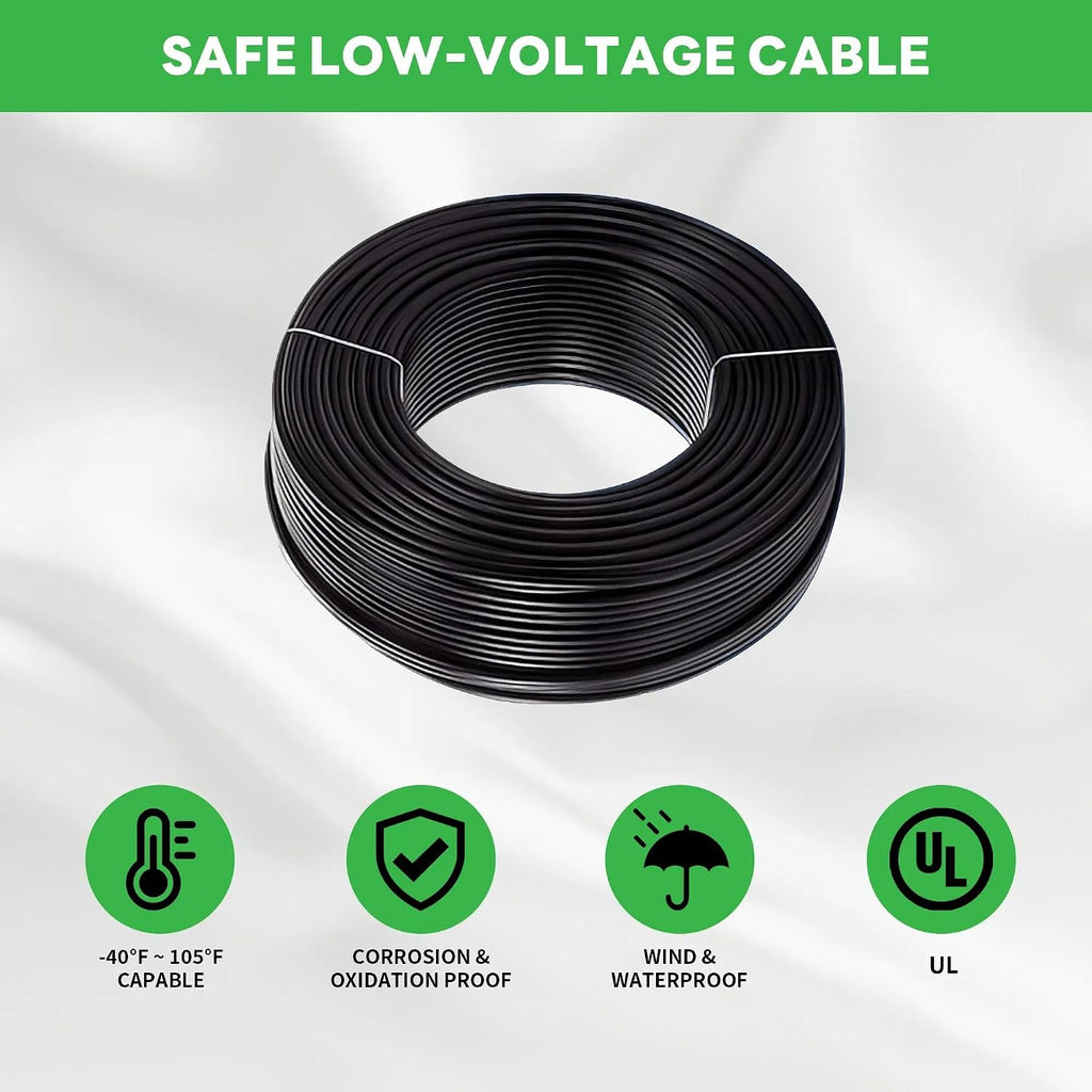 Landscape Well Lights Kit, 4 Pack LED Low Voltage Ground Lights and 100W Transformer and 100FT Cable and 20 Wire Connectors, IP67 Waterproof Aluminum for Driveway Walkway Tree 580LM