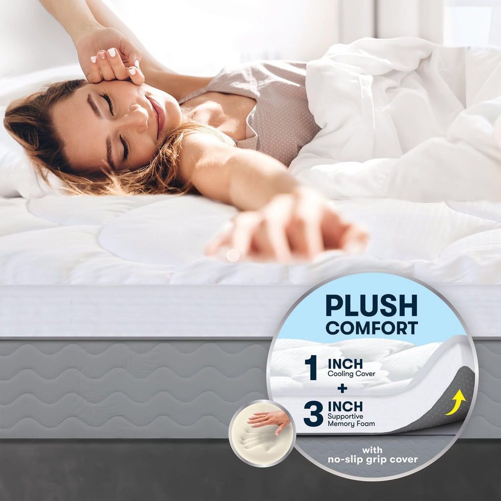 Serta 4-Inch Dual Layer Mattress Topper, Queen